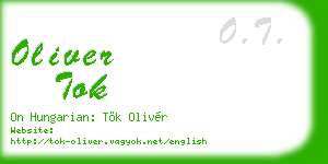 oliver tok business card